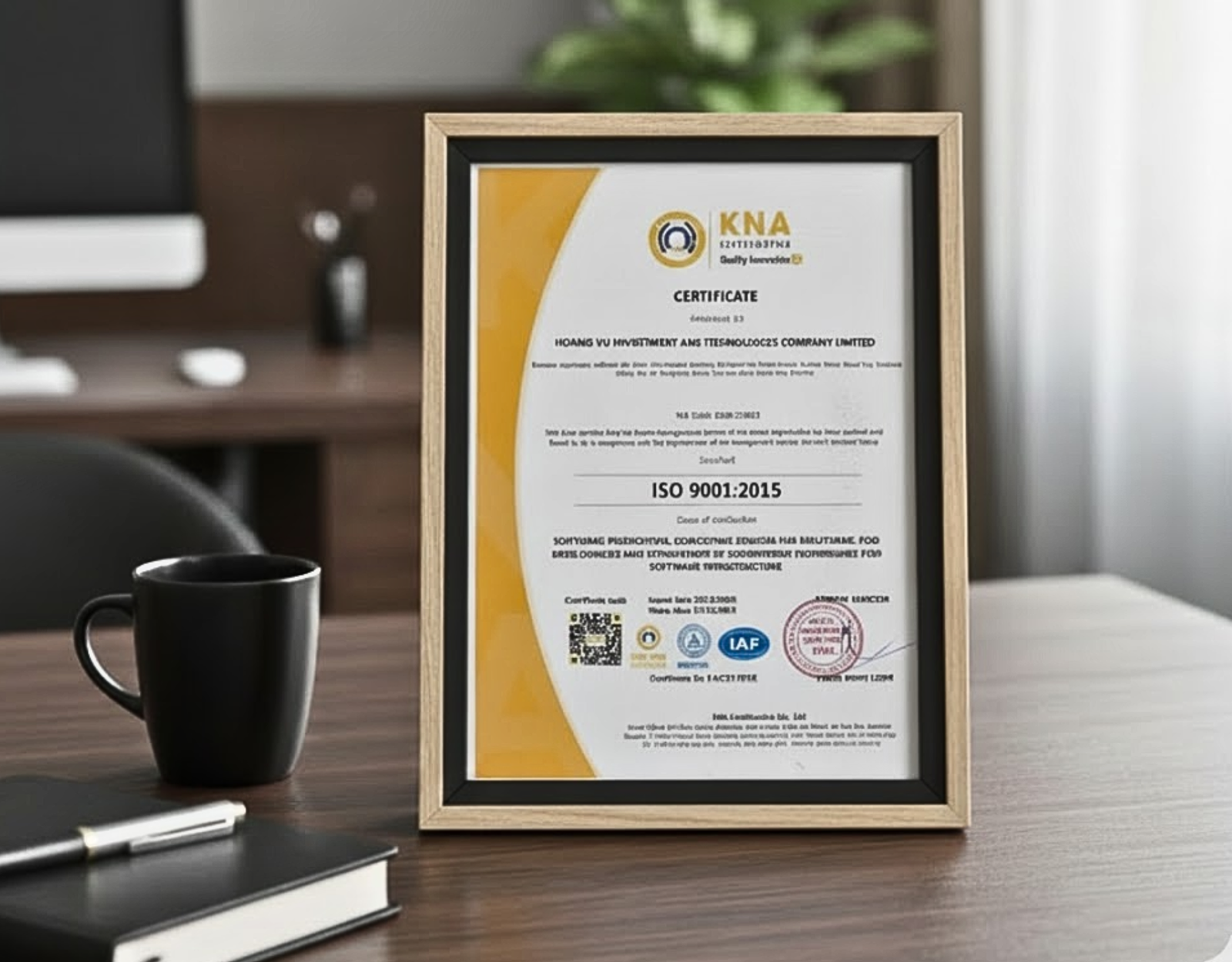 Công ty TNHH Đầu tư và Công nghệ Hoàng Vũ đạt chứng nhận ISO 9001:2015: Khẳng định năng lực vận hành theo tiêu chuẩn quốc tế