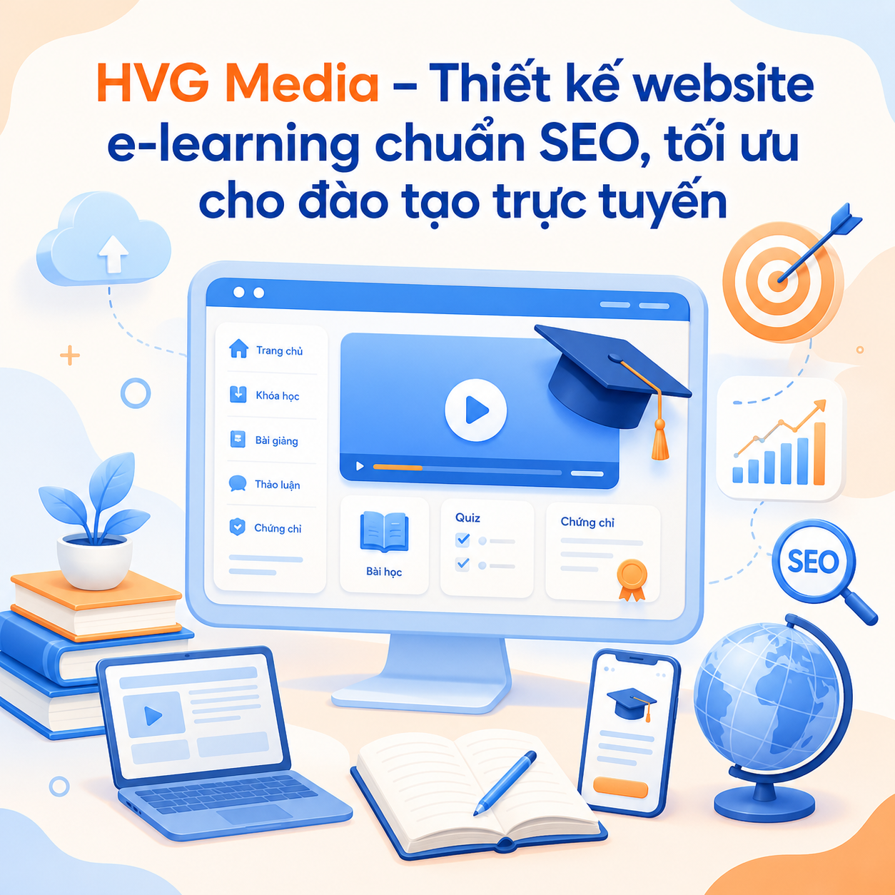 HVG Media – Thiết kế website e-learning chuẩn SEO, tối ưu cho đào tạo trực tuyến